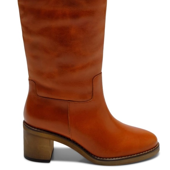 Free People Tabby Tall Boot Tuscan Tan New 7.5. Leather - Picture 6 of 14